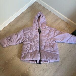 Free People Light Purple Hooded Puffer Jacket